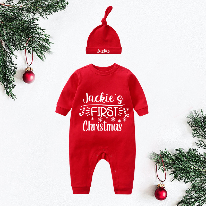 Personalized Baby My First Christmas Outfit| BBCloth1213