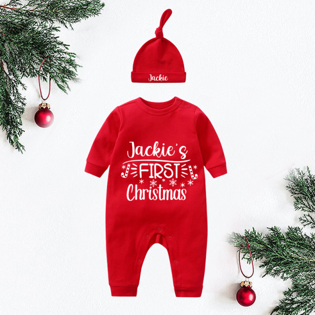 Personalized Baby My First Christmas Outfit| BBCloth1213