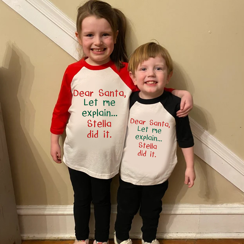 Personalized Kids Christmas Shirt| Cloth12420