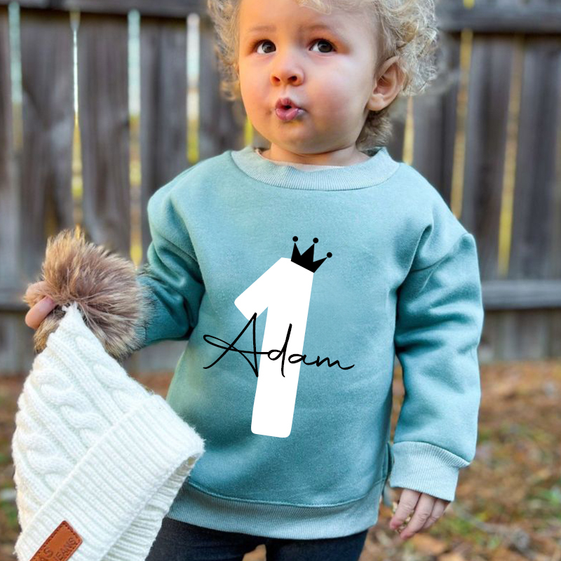 Personalized Kids Name Age Sweatshirt| Cloth1502