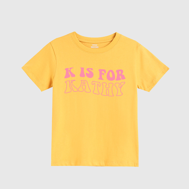 Personalized Kids N is for Name Retro T-Shirt| Cloth168