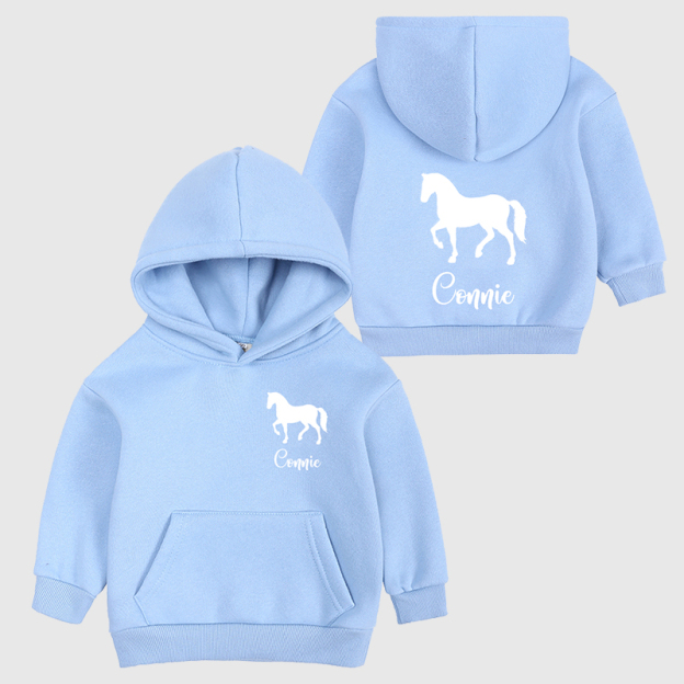 Personalized Kids Jumping Horse Hoodie| Cloth81