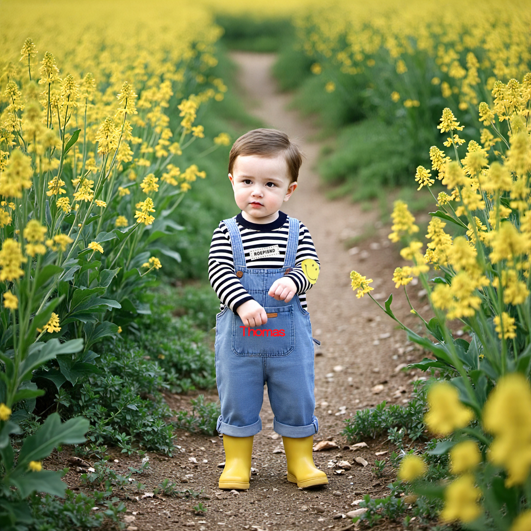 Personalized Kids Oversized Denim Loose Overalls| Pants09