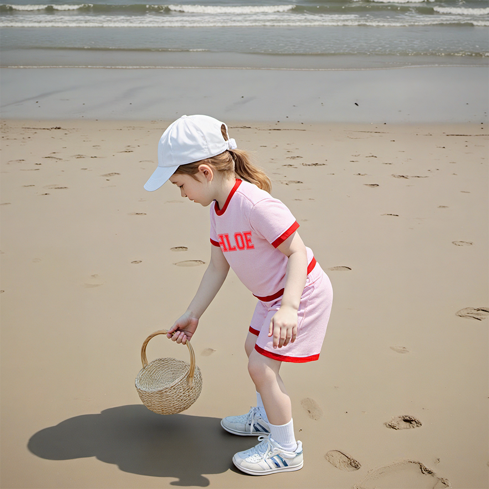 Personalized Kids Summer Name Toddler Shorts Set| Cloth219