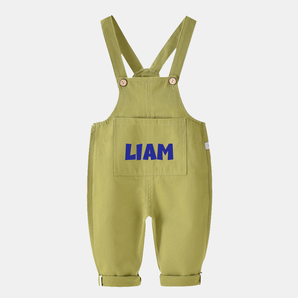 Personalized Kids Multicolor Cozy Overalls| Pants15