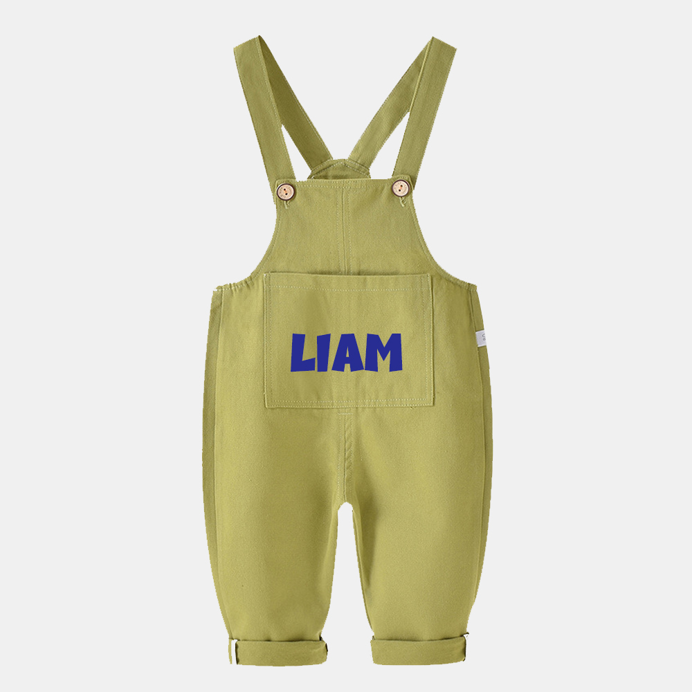 Personalized Kids Multicolor Cozy Overalls| Pants15