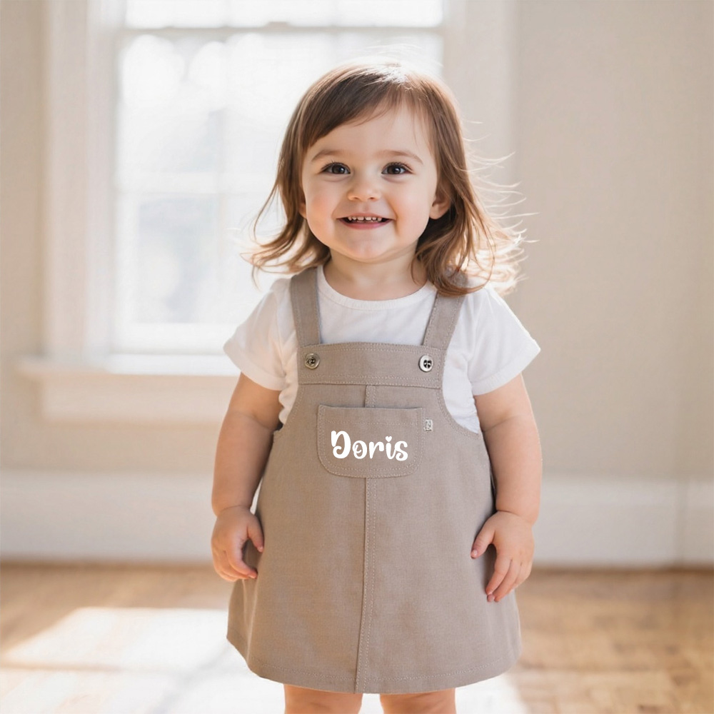 Personalized Girls Monogrammed Denim Dress| Dress19