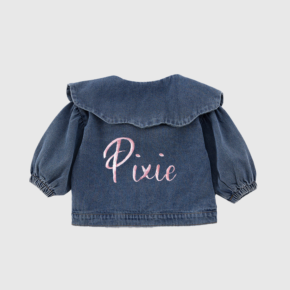 Personalized Girl Embroidered Denim Jacket| Cloth226