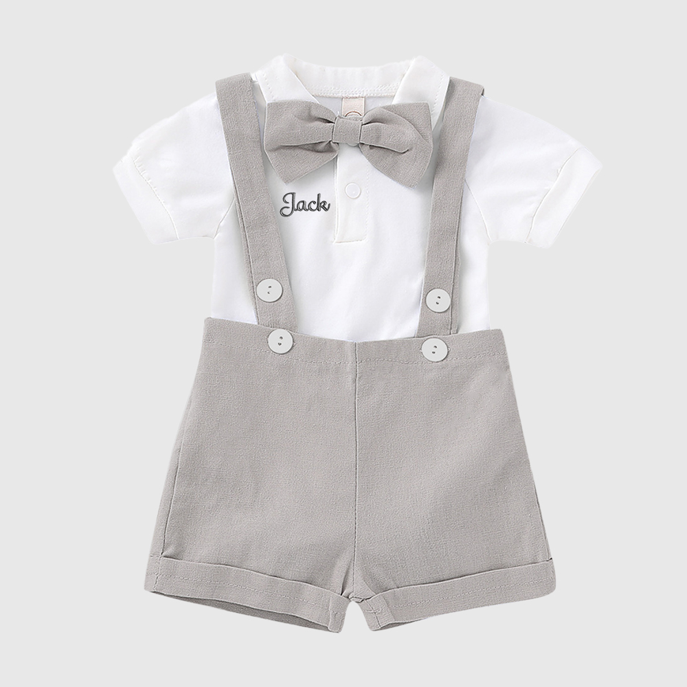 Personalized Baby Boy 3-Piece Birthday Outfit| BBcloth96