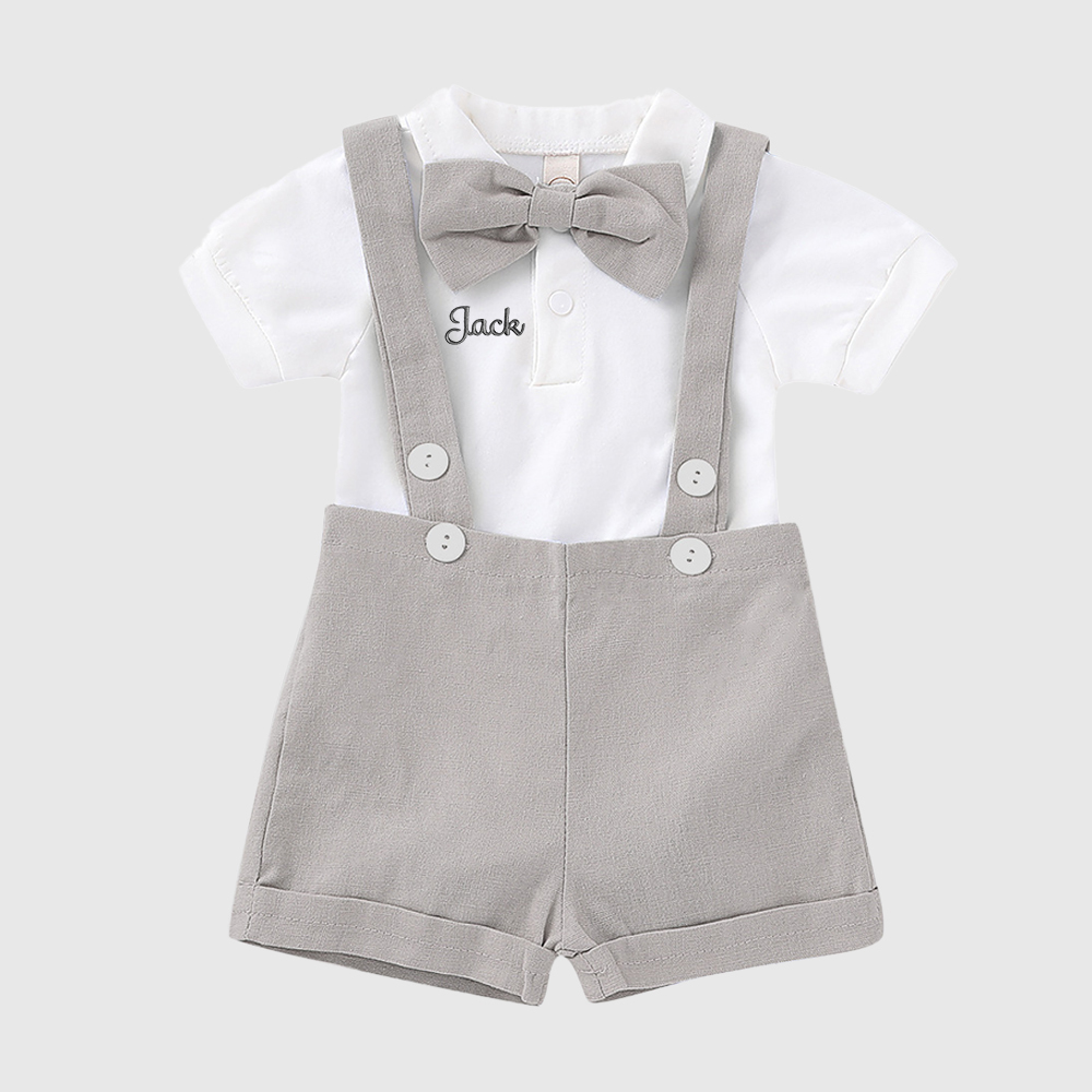 Personalized Baby Boy 3-Piece Birthday Outfit| BBcloth96