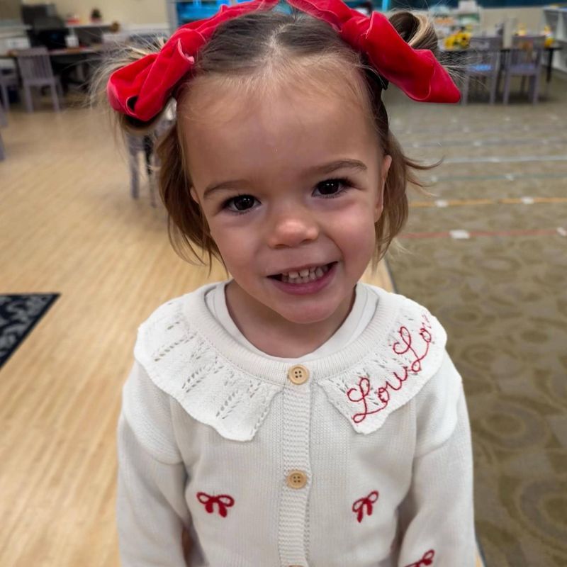 Personalized Baby Hand Embroidered Bow Cardigan| BBcloth98