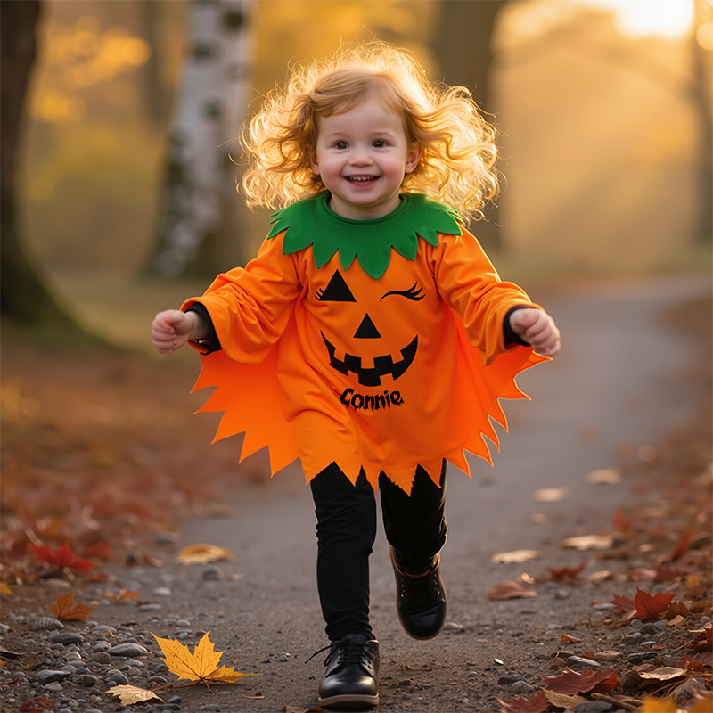 Personalized Halloween Night Glowing Costumes Pumpkin Set| YESHalloween05