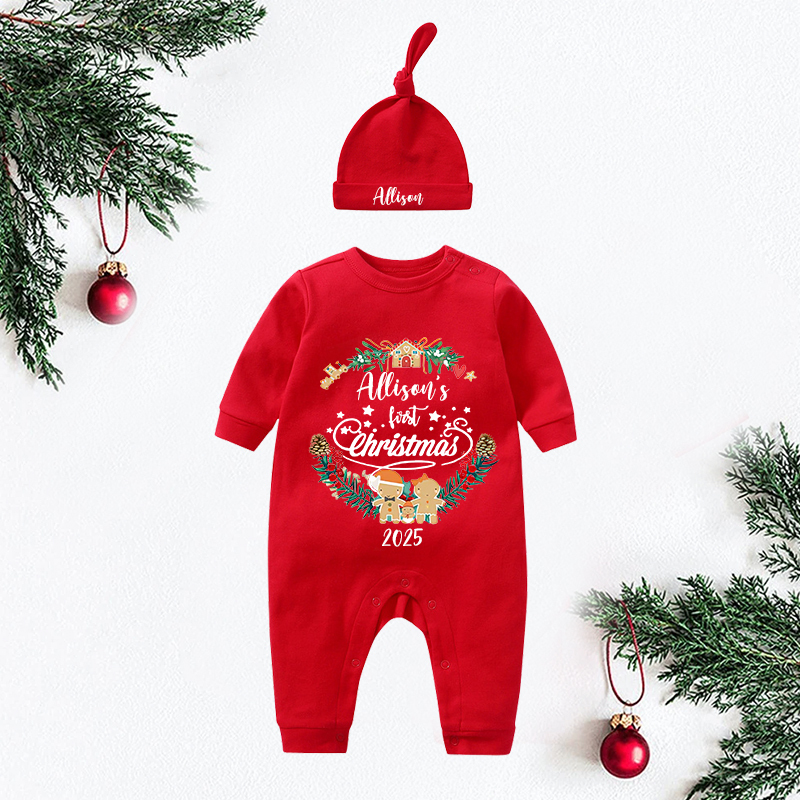 Personalized Baby First Christmas Outfit| BBCloth1209