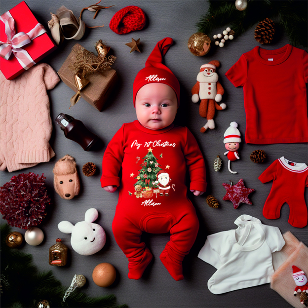 Personalized Baby My First Christmas Santa Outfit| BBcloth1222