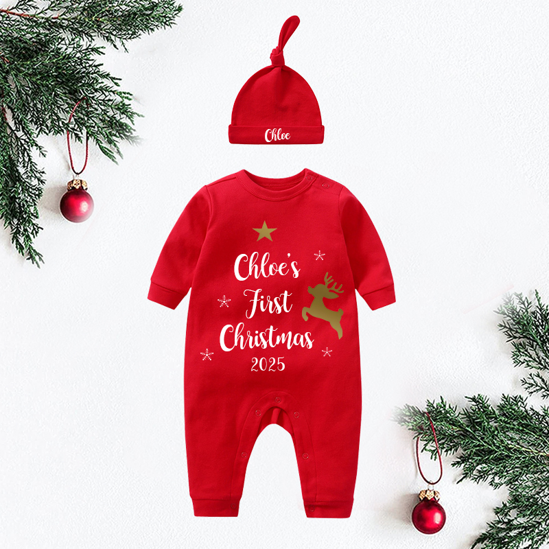 Personalized Baby My First Christmas Outfit| BBcloth1223