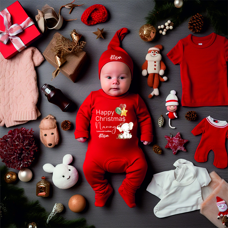 Personalized Baby My First Christmas Outfit| BBcloth1224