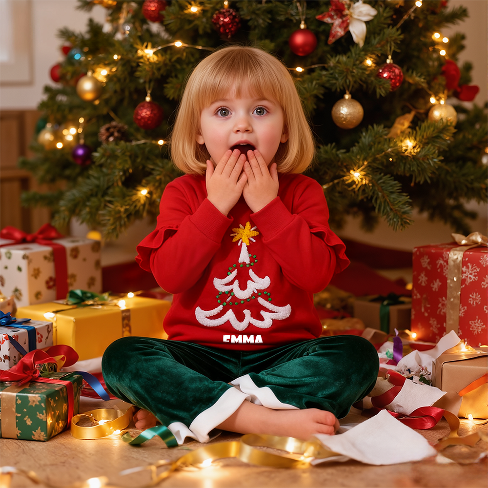 Personalized Girl Name Christmas Outfit| YESMC30