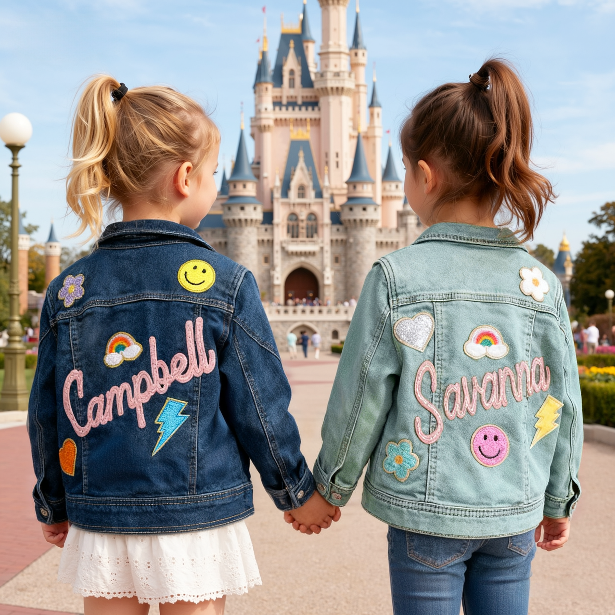 Personalized Hand-Embroidered Kid Denim Jacket| Cloth258
