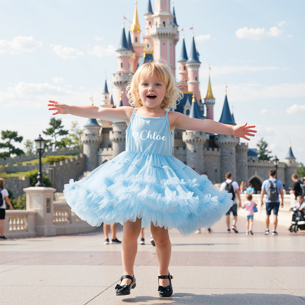 Personalized Girl Sleeveless Strap TUTU Dress| Dress41
