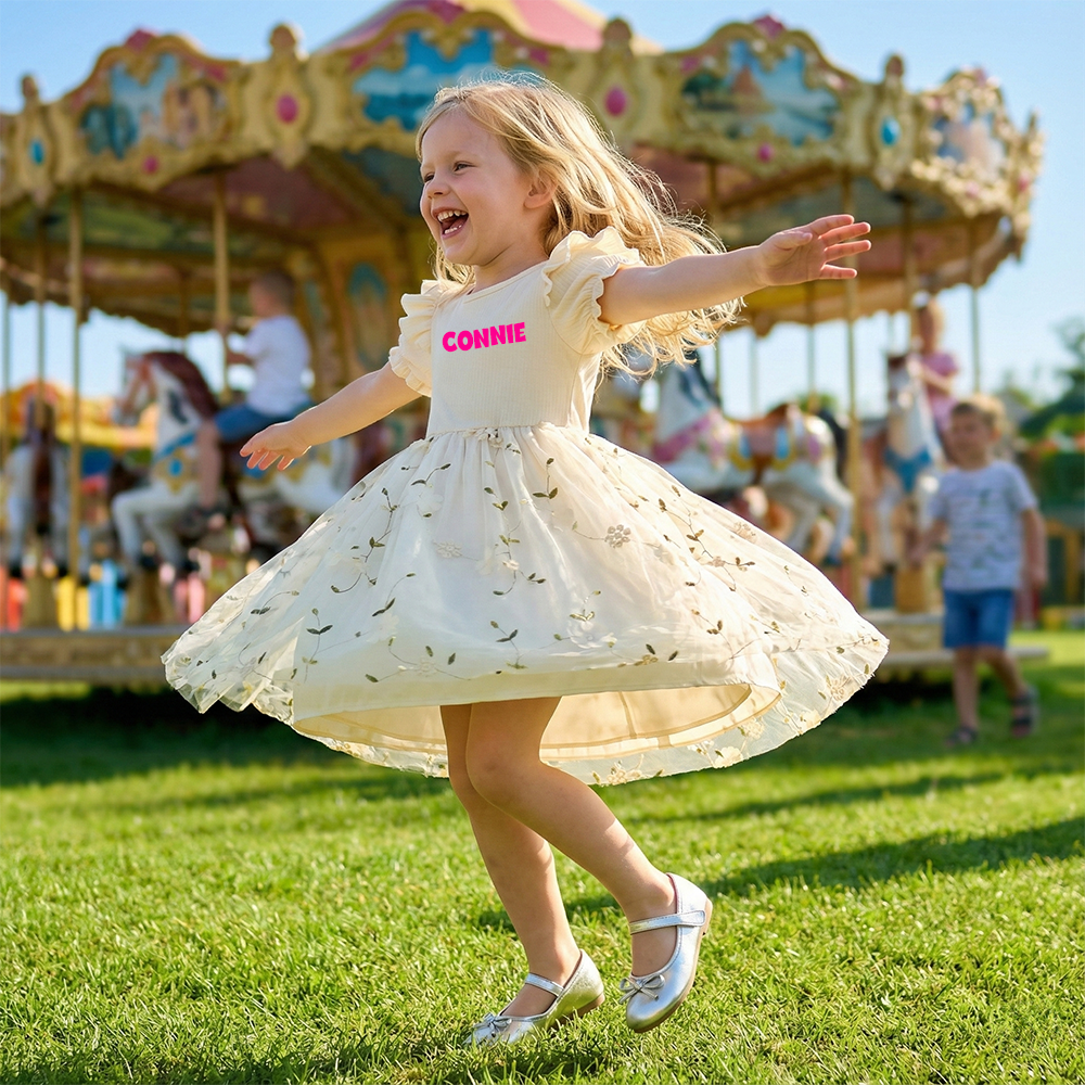 Personalized Girl Flower Summer Dress| Dress43