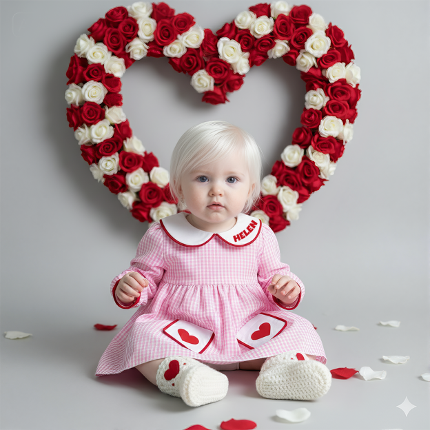 Personalized Girl Valentine's Day Heart Dress| YESVa11