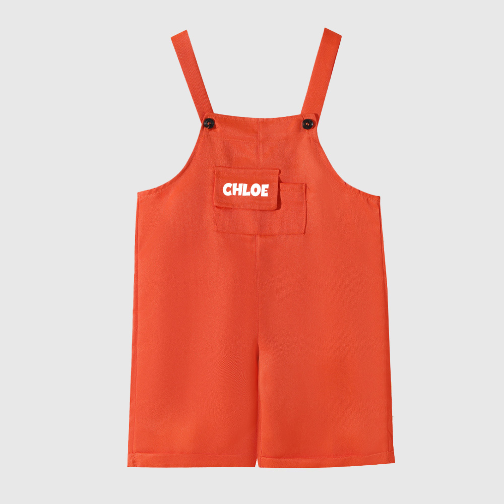 Personalized Kids Multicolor Cozy Overalls| Pants30