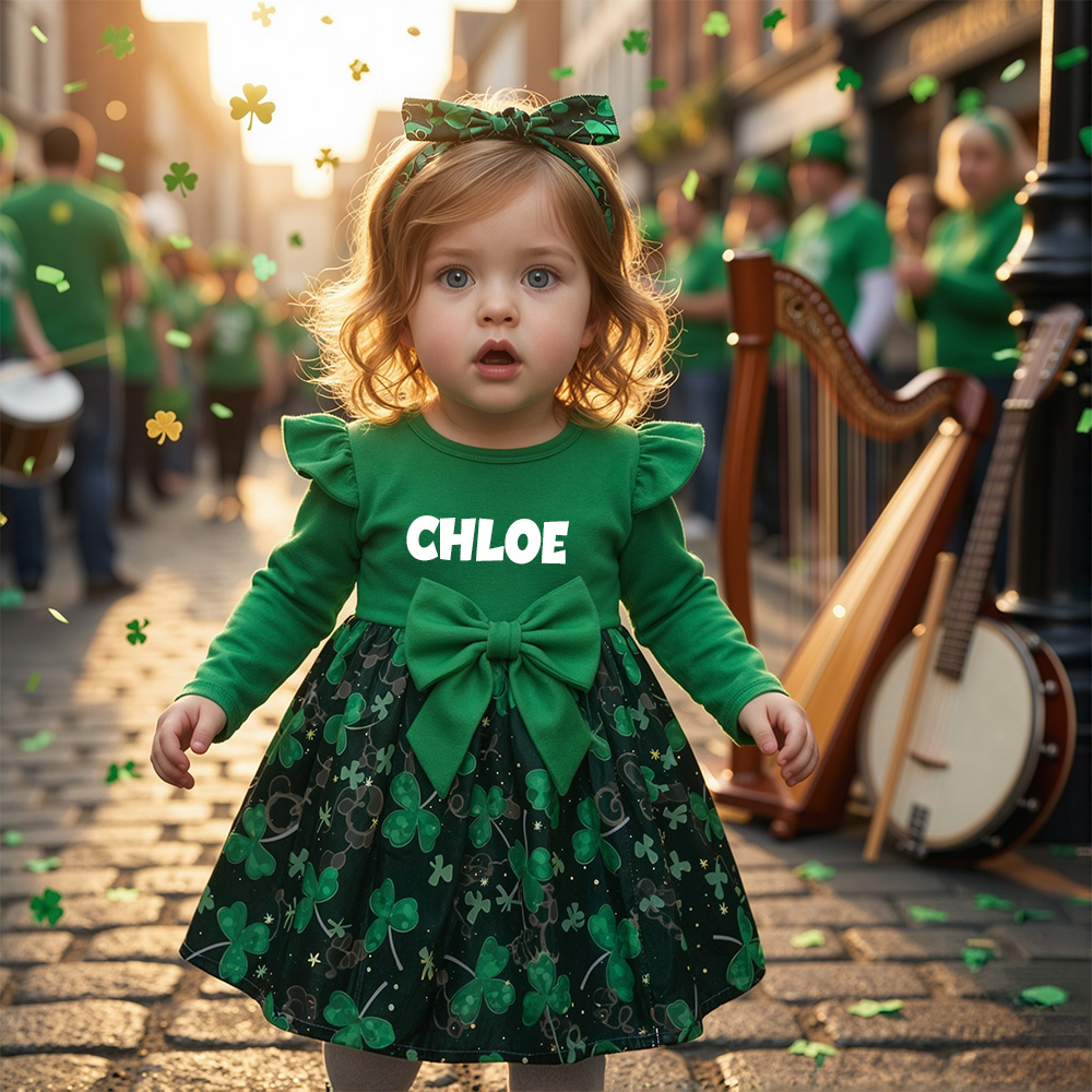 Personalized Baby Girl St. Patrick's Day Dress| Dress62