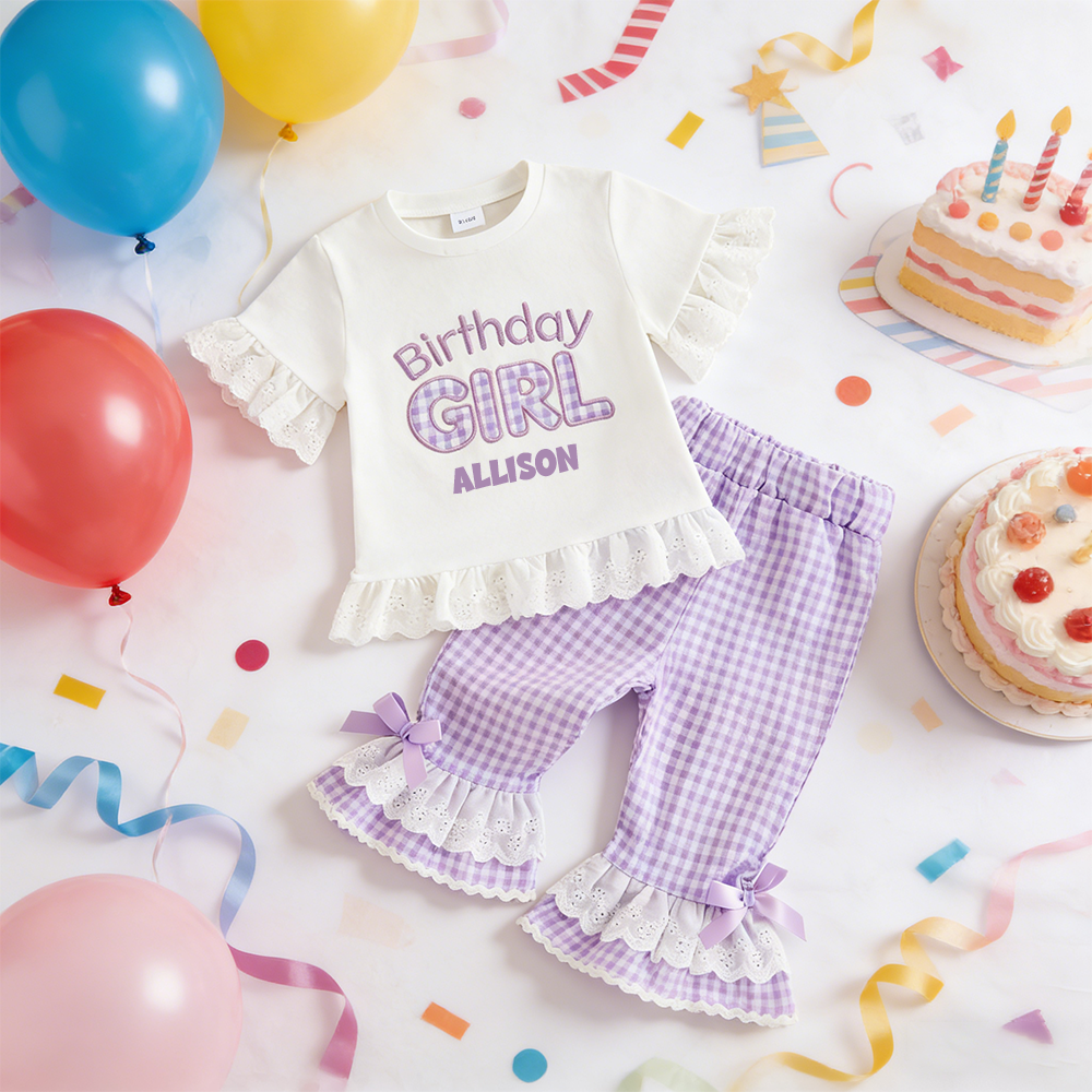 Personalized Birthday Girl Two-Piece Outfit| Cloth271