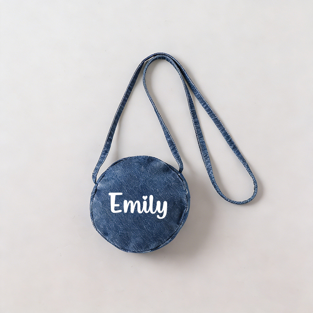 Personalized Girl Denim Dress with Matching Bag| Dress96