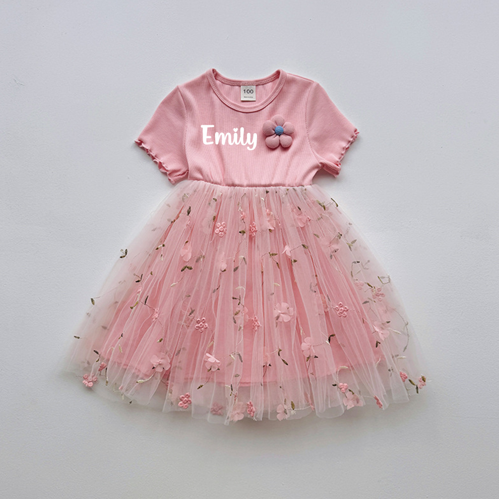 Personalized Girl Floral Summer Dress| Dress105