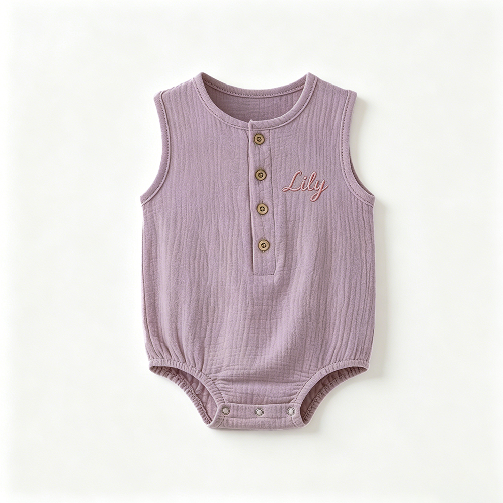 Personalized Embroidered Baby Summer Romper| BBcloth139