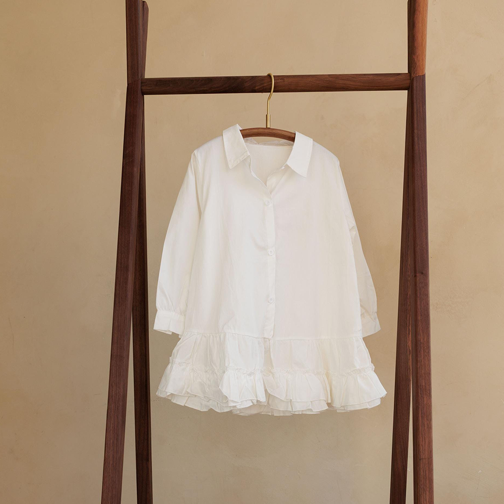 Personalized Girl Monogram White Shirt  Dress| Dress112