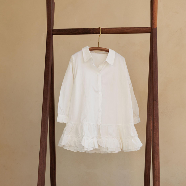 Personalized Girl Monogram White Shirt  Dress| Dress112