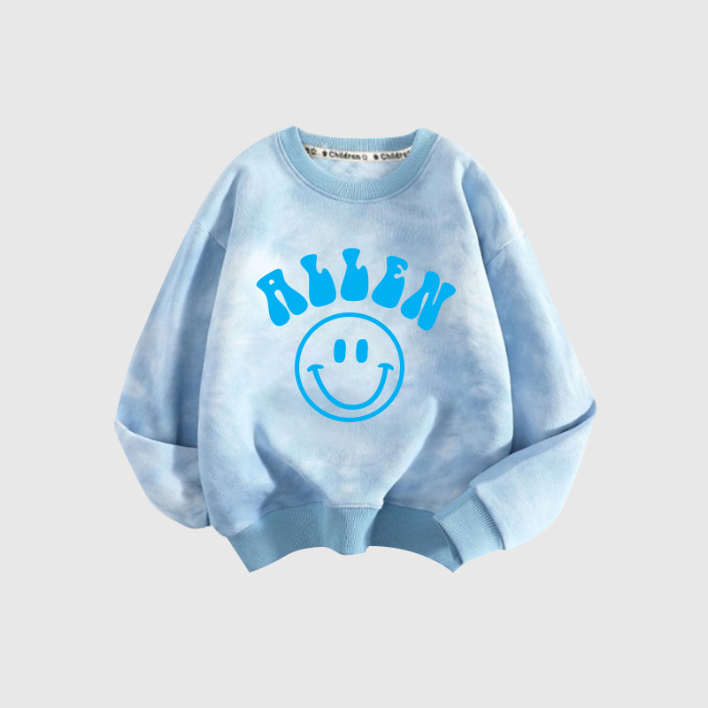 Personalized Kids Cozy Soft Happy Face Sweatshirt| Cloth96