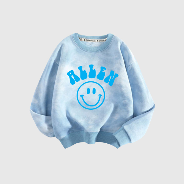 Personalized Kids Cozy Soft Happy Face Sweatshirt| Cloth96