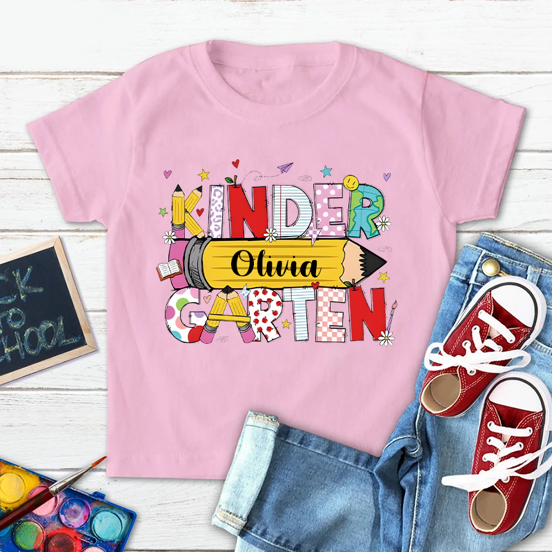 Personalized Girls Back To School Name T-Shirt| Cloth1488
