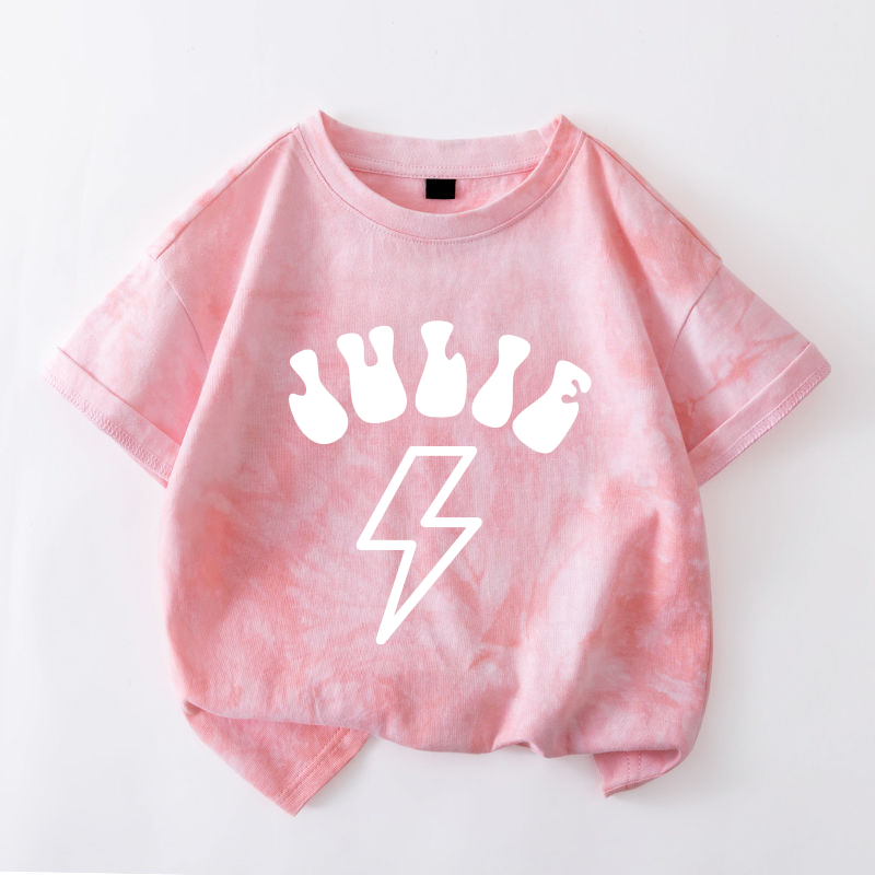 Personalized Kid Tie Dye Short Sleeve Tee| Cloth28402