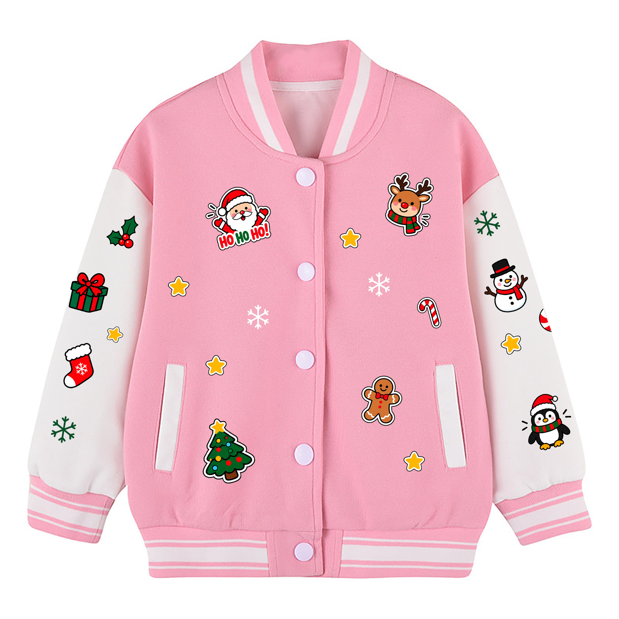 Personalized Christmas Varsity Jacket for Kids | YESMC39