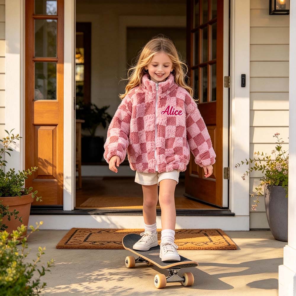 Personalized Embroidered Kids Fleece-Lined & Thickened Winter Jacket | Cloth295