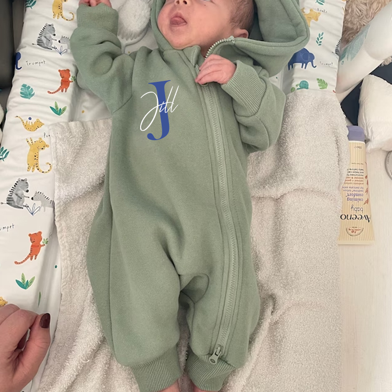 Personalized Baby Bear Cozy Romper| Cloth115