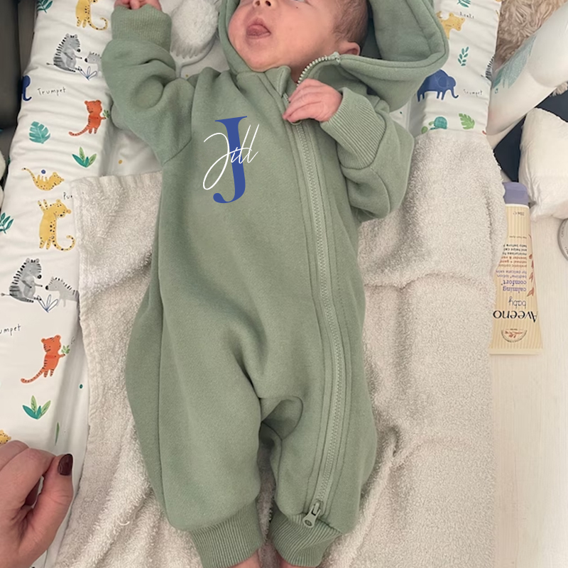 Personalized Baby Bear Cozy Romper| Cloth115