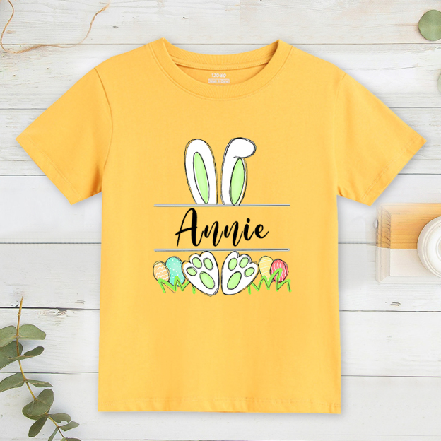 Personalized Kids Bunny Summer T-Shirt| Cloth133