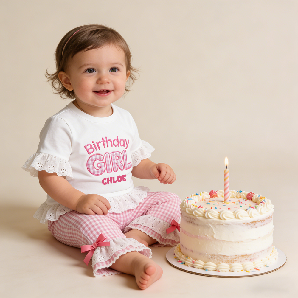 Personalized Birthday Girl Two-Piece Outfit| Cloth271