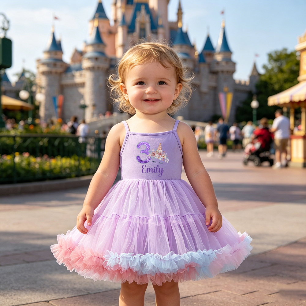 Personalized Girl Birthday Unicorn Tutu Dress| Dress89