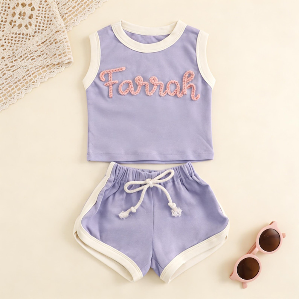 Personalized Baby Tank Top and Shorts Set | CWBaby493