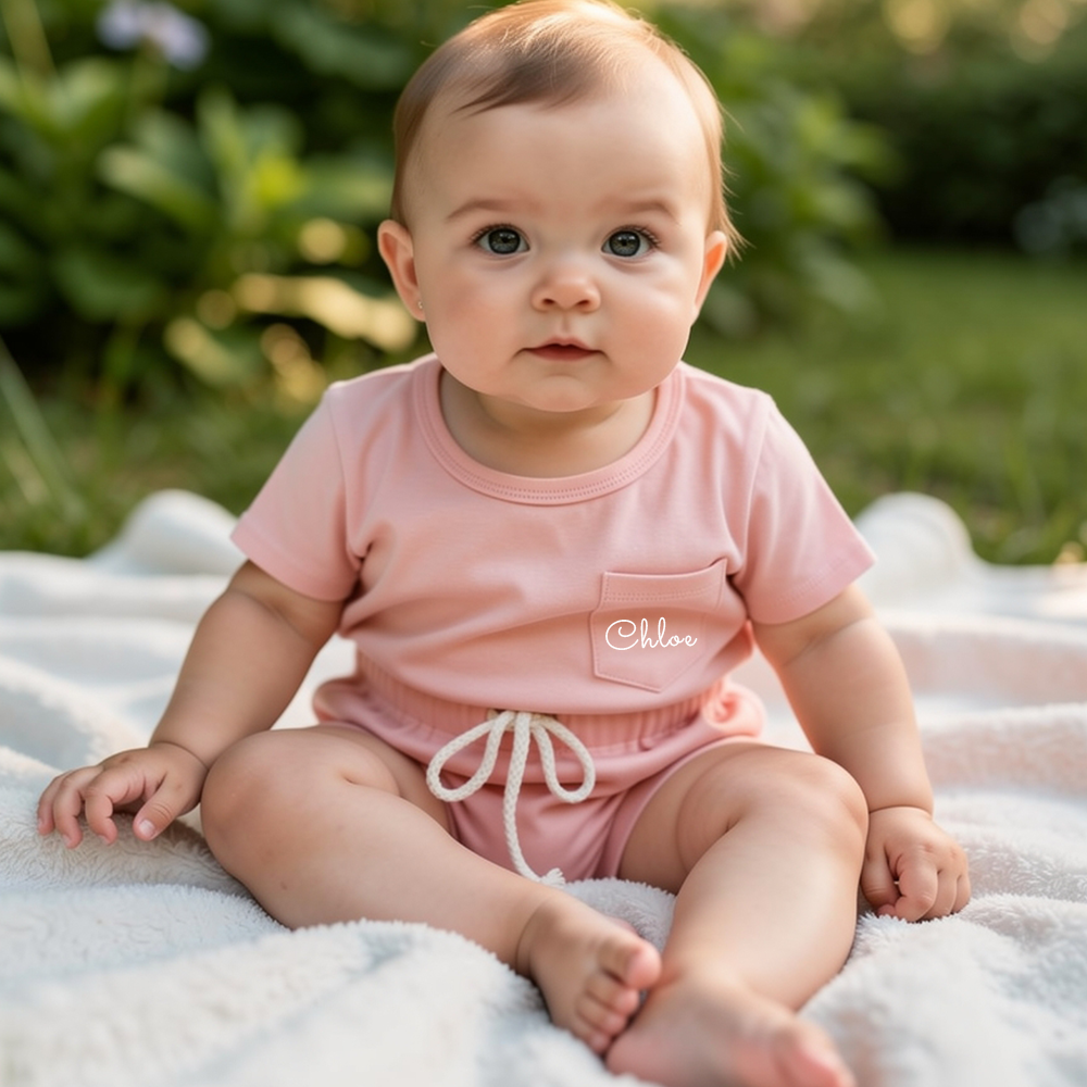 Personalized Kid Casual Top and Shorts Set| BBcloth143