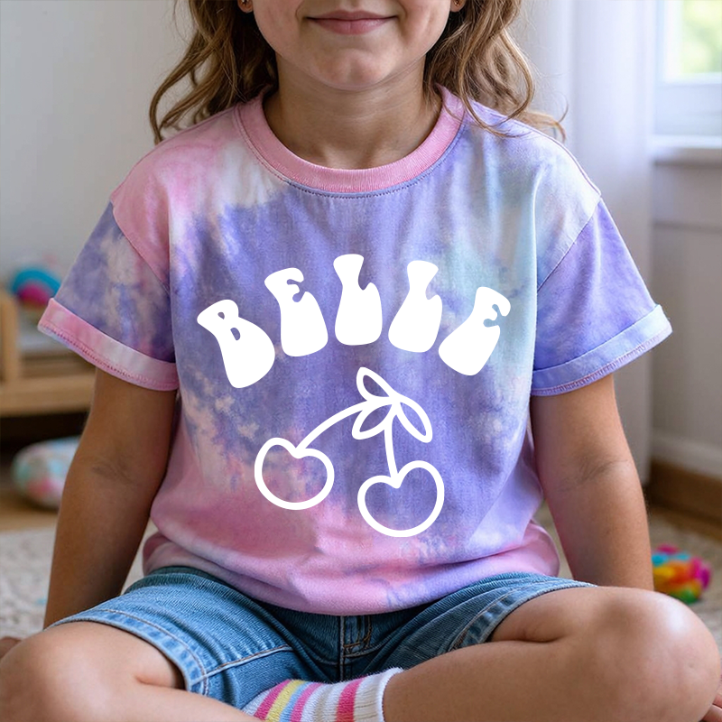 Personalized Kid Tie Dye Short Sleeve Tee| Cloth28402