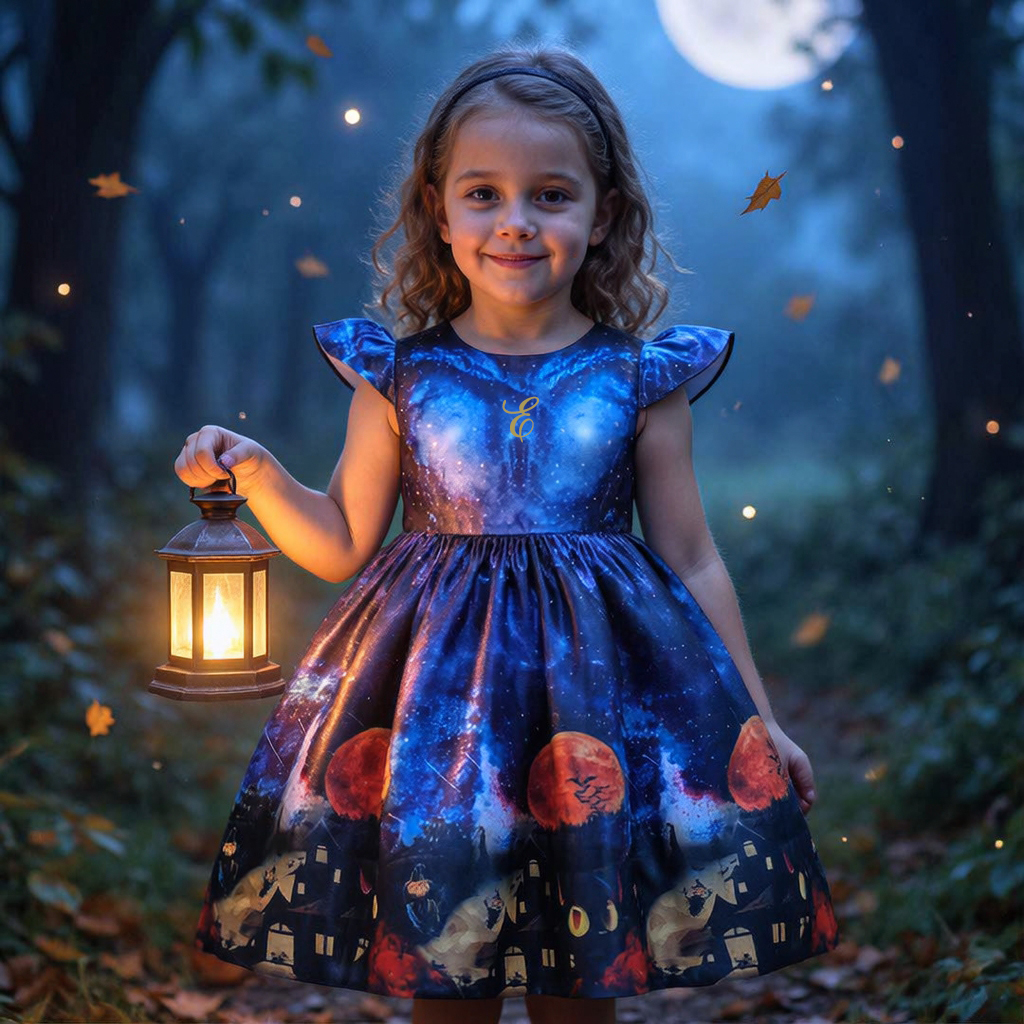 Personalized Girl Halloween Witch Costume Party Dress| YESHalloween16