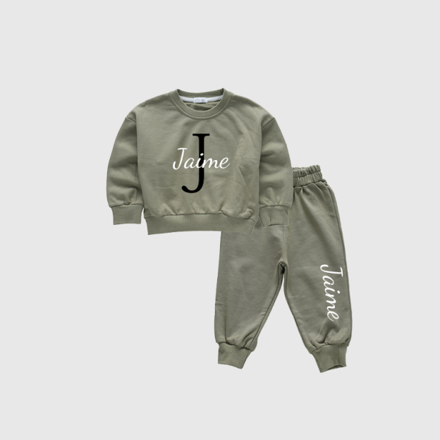 Personalized Kids Cozy Unisex Sweatshirt Set| Cloth108