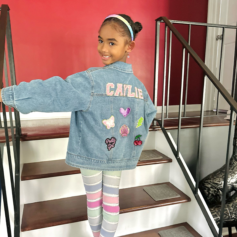 Personalized Kids Denim Patch Jacket| Cloth178